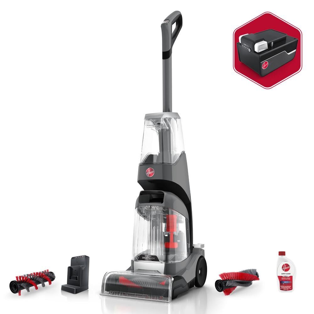 Hoover ONEPWR SmartWash Automatic Cordless Upright Carpet Cleaner Machine, Carpet Shampooer Battery & Charger Included BH50700V