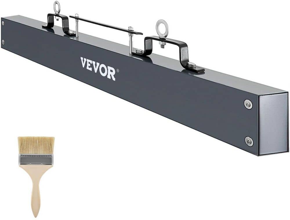 VEVOR Hanging Magnetic Sweeper 48 in. Magnet Nail Sweeper Pickup Tool 66 lbs. Hang Type Fits Forklift Screw with Quick Release