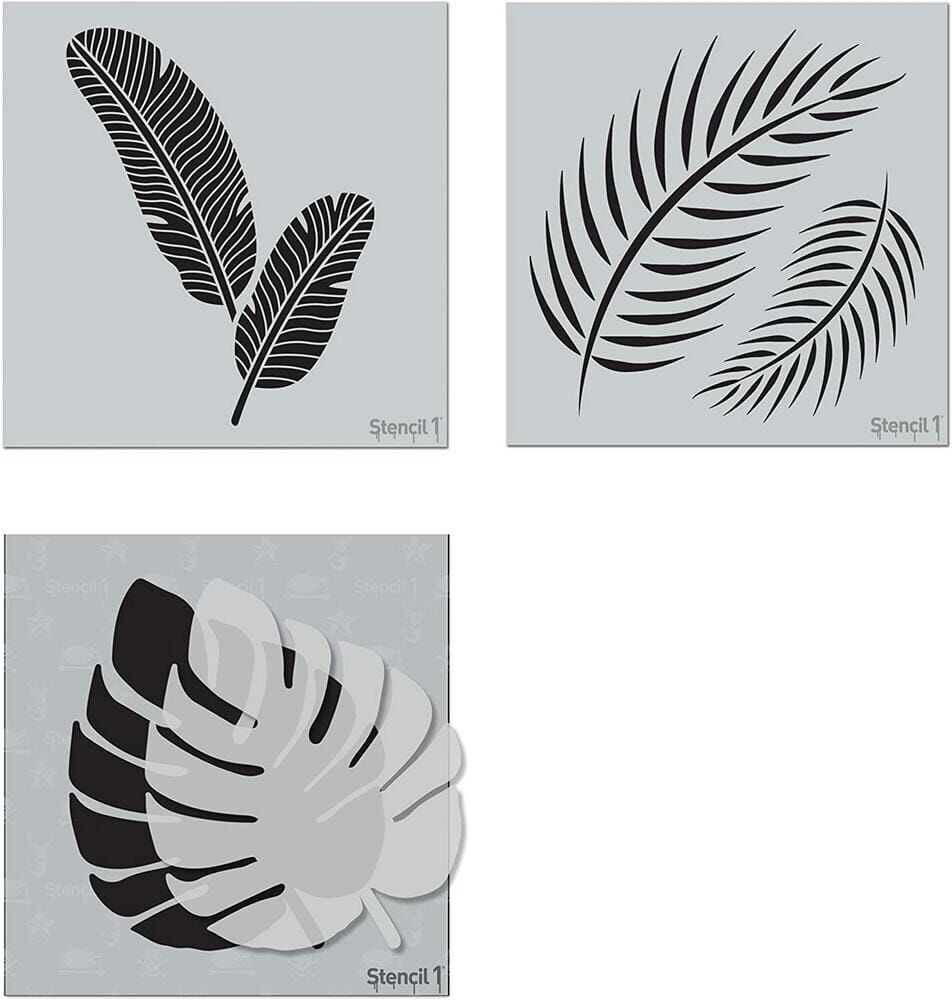 Stencil1 Tropical Leaves Stencil Bundle