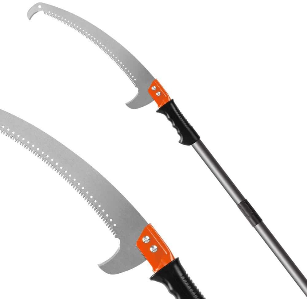 WaLensee 17 in. Steel Blade 14 ft. Pruning Saw Pole Saw for Trimmer Branches Pole Cutter Pole Pruner