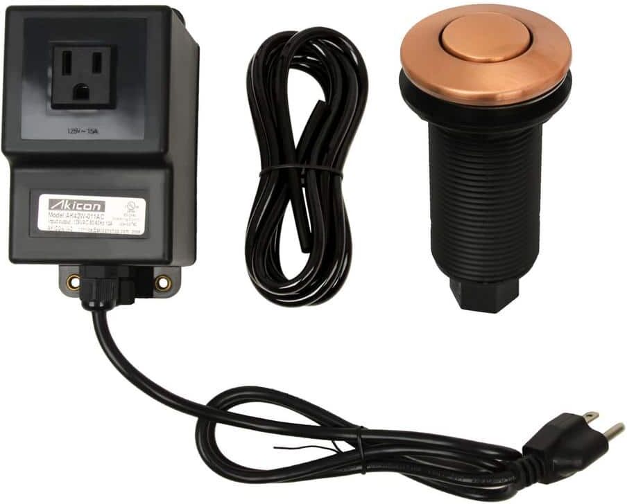 Akicon Copper Garbage Disposal Kitchen Air Switch Kit