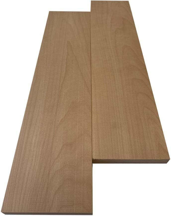 Swaner Hardwood 1 in. x 6 in. x 8 ft. European Beech S4S Hardwood Board (2-Pack)