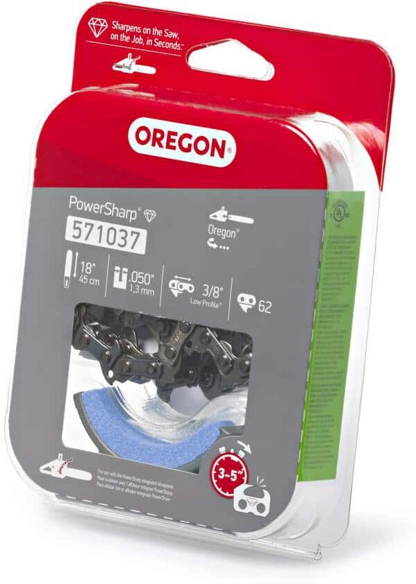 Oregon PowerSharp Replacement Saw Chain for  CS1500 Chain Saw Equipped with 18 in. Bar, Includes Sharpening Stone 571037