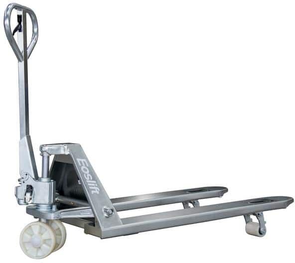 Eoslift Industrial Grade M20Z Galvanized Manual Pallet Jack 4,400 lbs. 27 in. x 48 in. with Special Nylon Wheels