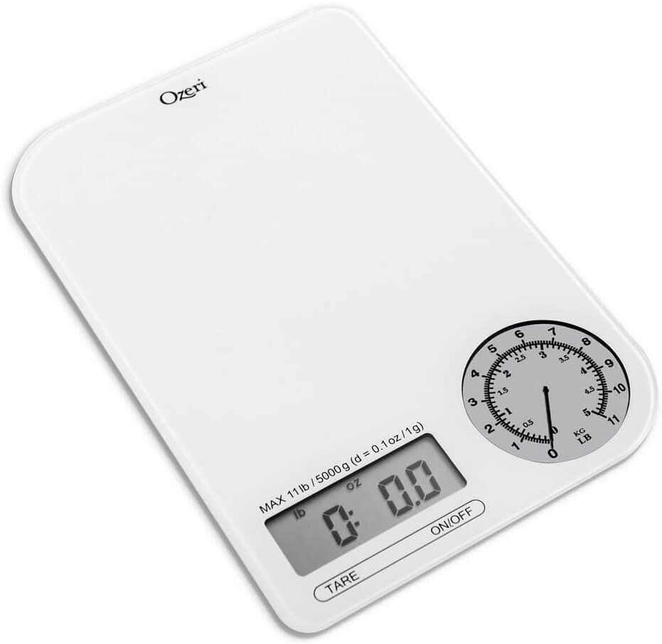 Ozeri Rev Digital Kitchen Scale with Electro-Mechanical Weight Dial