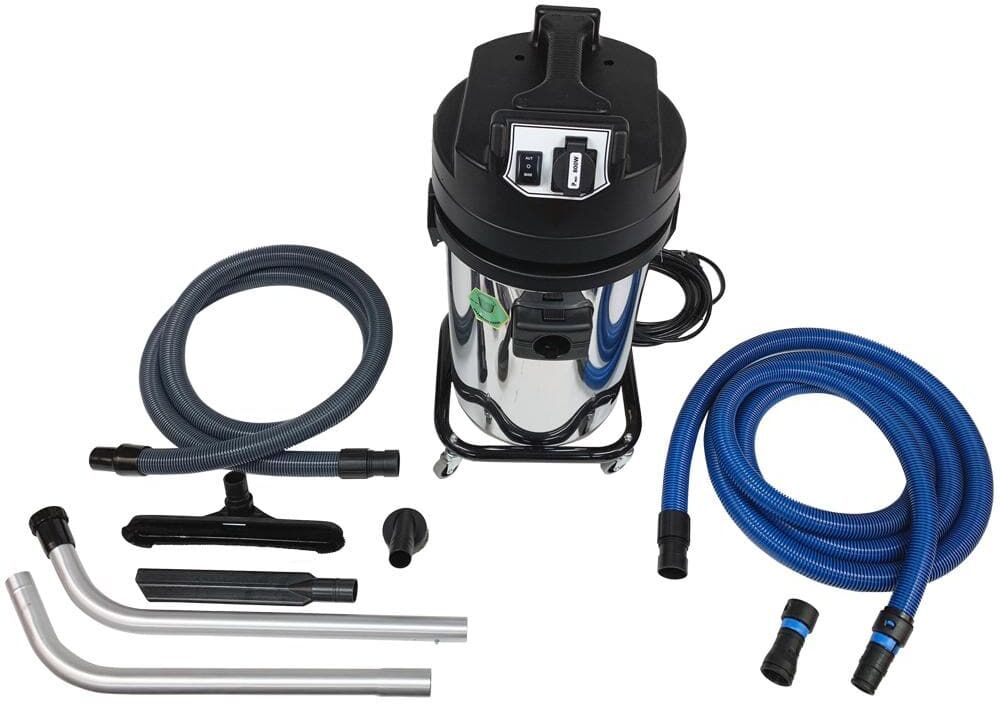 Cen-Tec Aura Canister Vacuum with HEPA Filter and Remote Power Tool Controller and Adapter Set for Contractors