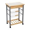 ORGANIZE IT ALL Natural Kitchen Cart with Baskets
