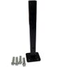 LH EP 3 in. x 3 in. x 1-1/3 ft. Black Metal Bottom Squared Post Holder for Installation Above Concrete EP Fence