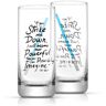 JoyJolt Star Wars New Hope Obi-Wan Kenobi Blue Lightsaber 14.2 oz. Tall Drinking Glass (Set of 2)