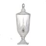 A & B Home 19" Lidded Drink Dispenser - Clear, Polished Silver