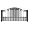 ALEKO St. Louis 16 ft. x 6 ft. Black Steel Single Swing Driveway Fence Gate