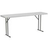 Carnegy Avenue Elon 72 in. Granite White Plastic Tabletop Metal Frame Folding Training Table