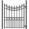 ALEKO Steel 4 ft. x 5 ft. Black Steel Pedestrian Fence Gate