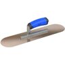 Bon Tool 16 in. x 4 in. Golden Stainless Steel Round End Pool Trowel with Comfort Wave Handle and Short Shank