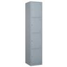 Mlezan Storage Locker 4-Doors with Keys for Employees School Gym in Gray 17 in. D x 15 in. W x 71 in. H