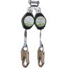 PeakWorks Leading Edge 6 ft. Self Retracting Lifeline with 1 in. (25 mm) Webbing Aluminum Housing Type 2 Twin Leg - Snap Hook