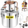 VEVOR Alcohol Still 13.2 Gal. Capacity Stainless Steel Whiskey Distilling Kit with Build in Thermometer for DIY Alcohol Silver