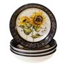 Certified International French Sunflowers 8.25 in. Soup and Pasta bowl (Set of 4)