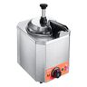 VEVOR Electric Cheese Dispenser with Pump 2.3 qt. Commercial Hot Fudge Warmer Stainless Steel Heated Pump Dispenser