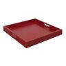 Convenience Concepts Palm Beach 16.75 in. W x 2 in. H x 16.75 in. D Square Red MDF Serving Tray