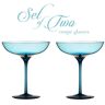 Berkware Luxurious and Elegant Blue Tinted 9.9 oz. Coupe Cocktail Glass (Set of 2)