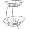 Spectrum Yumi Mini 2-Tier Server Baskets, For Fruit, Produce, Bread, K-Cups, Snacks & More, Satin Nickel