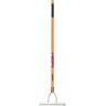 Husky 54 in. Long Wood Handle 19-Tine Adjustable Thatch Rake