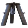 Boss Heavy-Duty Steel Tripod Header with Pulley with 1000 lbs. Pulley System in Green