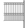 ALEKO Paris Style 5 ft. x 5.5 ft. Black Iron DIY Fence Panel