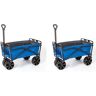 SEINA Powder Coated Steel Collapsible Garden Cart Wagon in Blue and Grey (2-Pack)