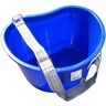 AgriKon 22 Qt. Kidney Shaped Plastic Picking Pail Bucket with Strap