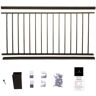 Aria Railing 42 in. x 6 ft. Bronze Powder Coated Aluminum Preassembled Deck Railing