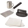 Cuisinart Smashed Burger Kit with Cast Iron Burger Press, Patty Papers, Shaker, and Turner