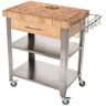 Chris and Chris Pro Stadium Natural Kitchen Cart with Chop and Drop System