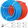 VEVOR PEX Tubing Oxygen Barrier 2 Rolls of 1/2 In. x 300 ft. Tube Coil - EVOH PEX-B Pipe for Radiant Floor Heating Pex Pipe