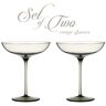 Berkware Luxurious and Elegant Smoke Tinted 9.9 oz. Coupe Cocktail Glass (Set of 2)