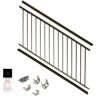 Aria Railing 36 in. x 8 ft. Bronze Powder Coated Aluminum Preassembled Deck Stair Railing