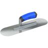 Bon Tool 14 in. x 4 in. Razor Stainless Steel Round End Pool Trowel with Comfort Wave Handle and Short Shank