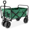 Best Choice Products 3.3 cu. ft. Folding Multi-Purpose Indoor Outdoor Fabric Garden Cart with Swivel Wheels, Adjustable Handle