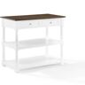 CROSLEY FURNITURE Caitlyn White Wood Top 42 in. Kitchen Island