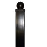 ALEKO 2 in. x 2 in. x 90 in. Black Steel Pedestrian Gate Post, Lot of 2