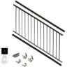 Aria Railing 42 in. x 6 ft. Black Powder Coated Aluminum Preassembled Deck Stair Railing