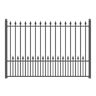 ALEKO Munich Style 5 ft. x 8 ft. Black Iron Fence Panel