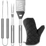Cubilan Grilling Tools Set, Stainless Steel Grilling Accessories - Spatula/Pliers/Forks Cooking Accessory (3-Piece)