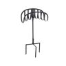 LIBERTY GARDEN Steel Manger Decorative Hose Holder Stand, Black