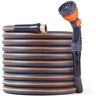 CAPHAUS 5/8 in. Dia. x 75 ft. Garden Hose with 10 Spray Patterns Nozzle and 3/4 in. NH Solid Brass Fittings, Durable PVC Hose