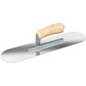 Bon Tool 16 in. x 4 in. Razor Stainless Steel Round End Pool Trowel with Wood Handle and Short Shank