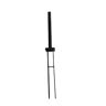 LH EP 3 in. x 3 in. x 2-2/3 ft. Black Metal Pronged Post Holder for Dig-In Installation EP Fence
