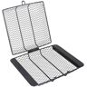 Angel Sar Non-Stick Stainless Steel Black Grill Basket