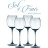 Berkware Luxurious and Elegant Sparkling 13.3 oz. Blue Colored Glassware (Set of 4)